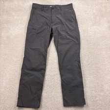 UB Tech Pants Mens Size 34x32 Gray Flat Front Performance Workwear Travel Hiking