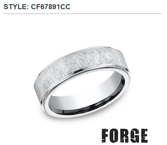 Benchmark Cobalt Wedding Band Size 10 7mm wide 2.3mm thick
