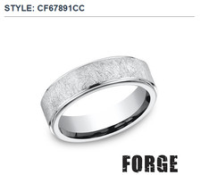 Benchmark Cobalt Wedding Band Size 10 7mm wide 2.3mm thick