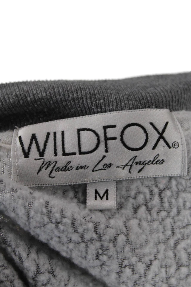Sudadera Wildfox Mujer Estampado Estrellas Mangas Largas Gris Blanco Talla Mediana Foto 4 de 4