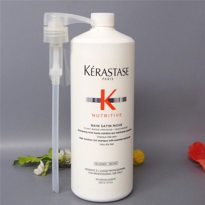 W/ Pump Kerastase Nutritive BAIN SATIN RICHE  Shampoo 1000ml / 34oz