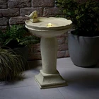 Solar Powered Water Fountain Bird Bath Feature Garden Outdoor Ornament LED Light