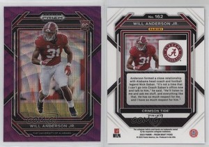 2023 Panini Prizm Draft Picks Purple Wave Prizm Will Anderson Jr #162 Rookie RC