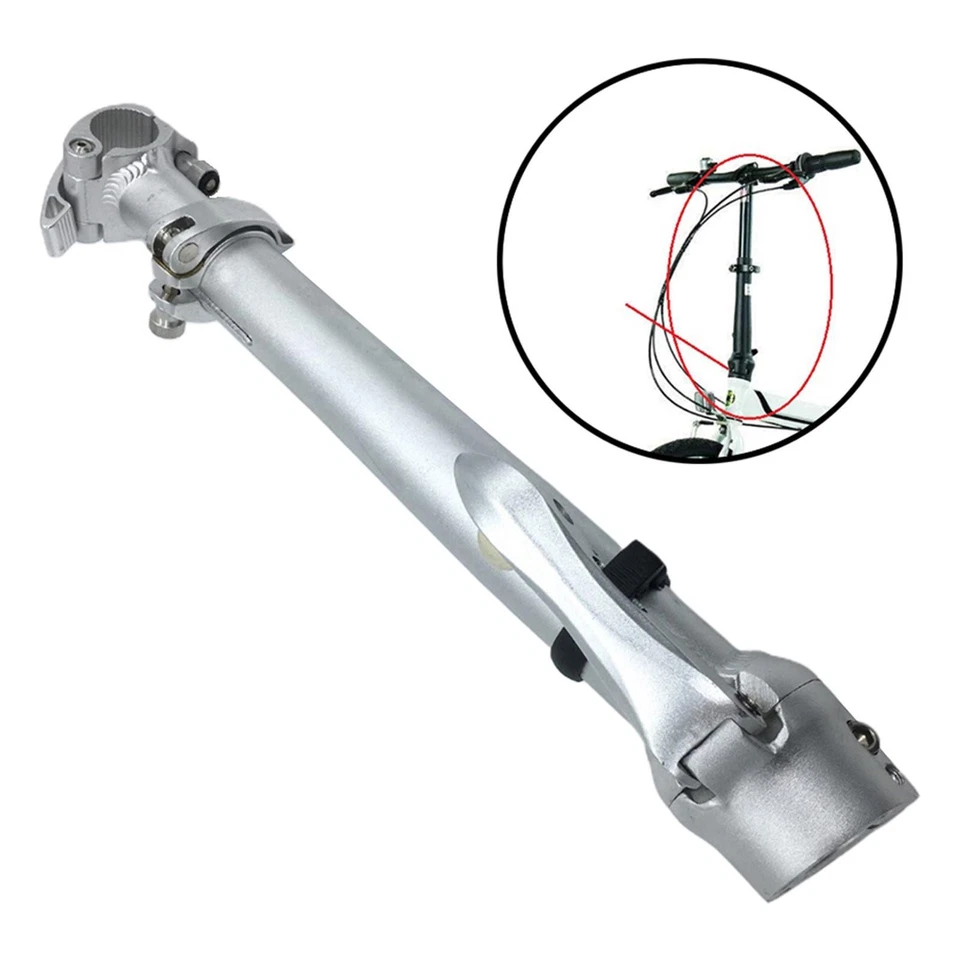 Tubo de cabeza de bicicleta plegable sin rosca tubo de vástago de cabeza de liberación rápida para 25,4 mm Foto 2 de 4