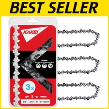 24" Chainsaw Chain 3/8" Pitch .050" Gauge - 3 Pack
