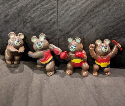 Moscow Olympics Mascot Misha The Bear Pvc Figure Lot Hong Kong