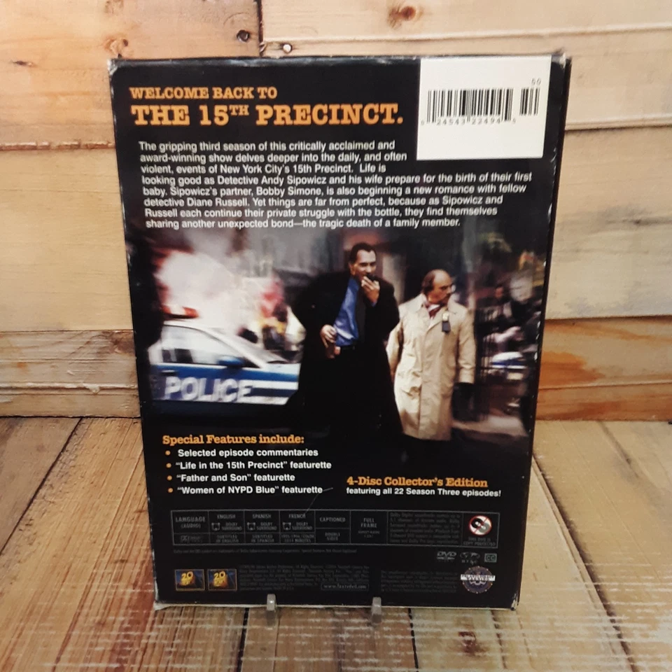 NYPD Blue Season 3 DVD Used Police Detective Crime Drama Dennis Franz   - Image 2 of 4