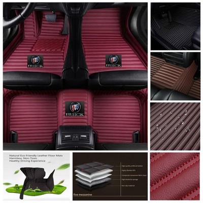 Für Buick Fußmatten Koffermatte PU Wasserdicht Custom Alle Wetter Rutschschutz
