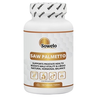Saw Palmetto Extract 600mg Tablets   25% Fatty Acids   Prostate Support   Sowelo