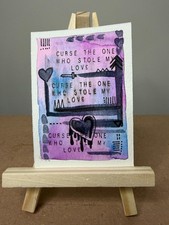 ACEO Art Card Original - Valentines Curse, Stole My Love (2.5x3.5in) Deb.ACEO