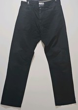 Calvin Klein Mens Chino Pants Size 32/32 Black Slim fit Cotton Casual Button