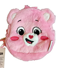 Cartera de cambio de felpa Pink Care Bears Love-A-Lot Miniso nueva etiquetas NOS 2023