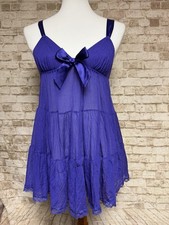 Victoria's Secret Babydoll Nightie Sheer Purple Medium Modal Blend