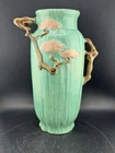 Roseville Art Pottery Ming Tree Vase 583-10 Mid Century Jade Green