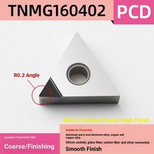 WNMG0804 PCD Inserts 0.2/0.4/0.8mm Radius - 10pcs/Box Multi-Option