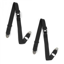 Ford Mustang 1974 - 1978 Standard 2pt Black Lap Bucket Seat Belt Kit - 2 Belts