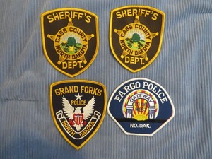 4 North Dakota Police Patches