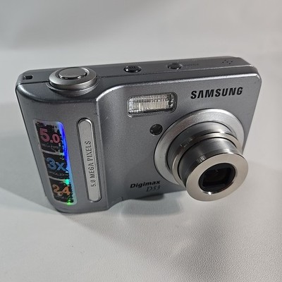 Samsung Digimax D53 5MP Digital Camera 3x Optical Zoom Tested Working 