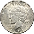 1928-S Peace Silver Dollar $1, About Uncirculated AU+