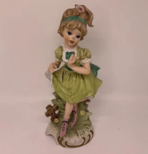 Vintage Napcoware Homeco Girl In Boots Figurine 1983
