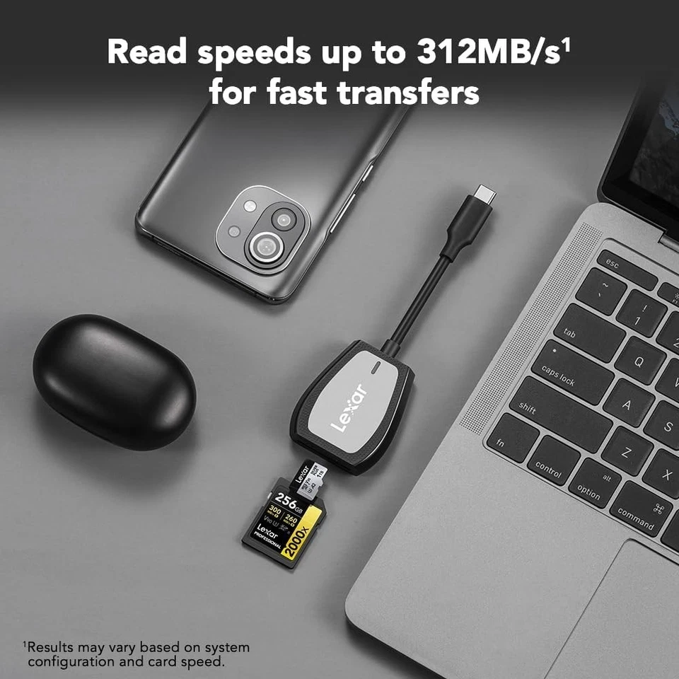 Compact USB 3.2 Type-C Dual-Slot SD/microSD Card Reader with LED Status Light - Image 4 of 4