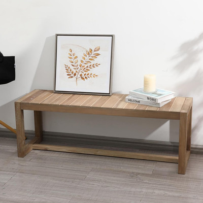 Farmhouse Solid Wood Bench, 43
