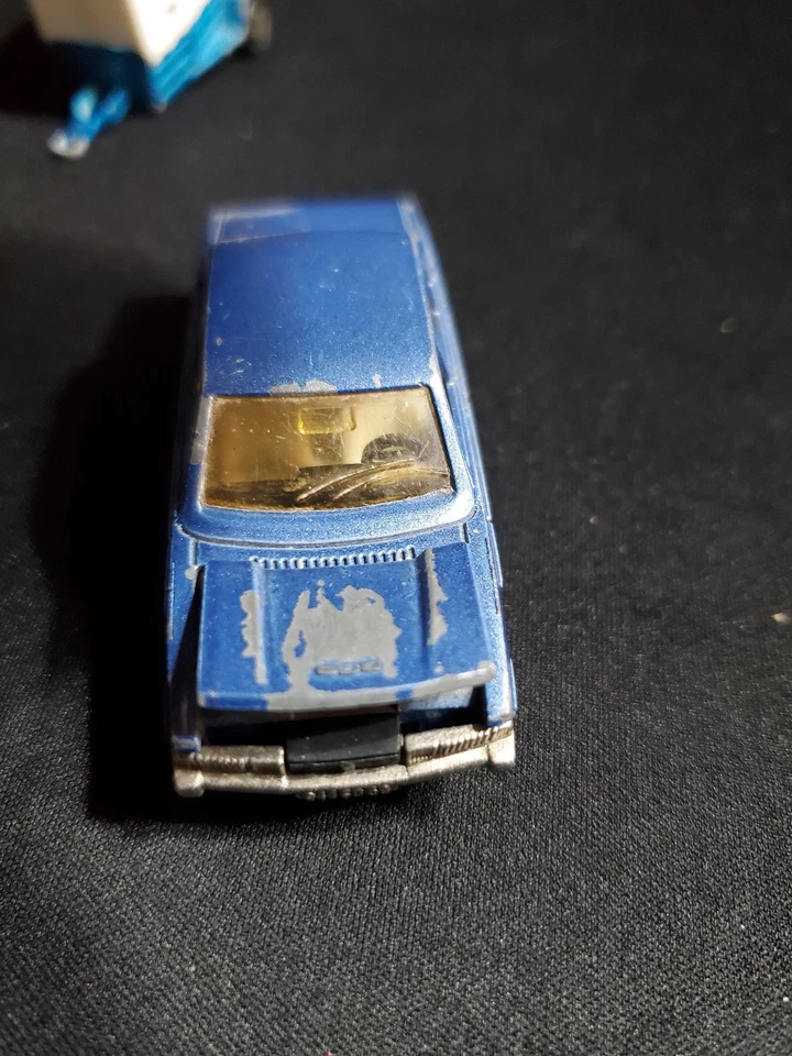 (1279) Majorette Peugeot 604 bleu 1:60 + van - Photo 4/4