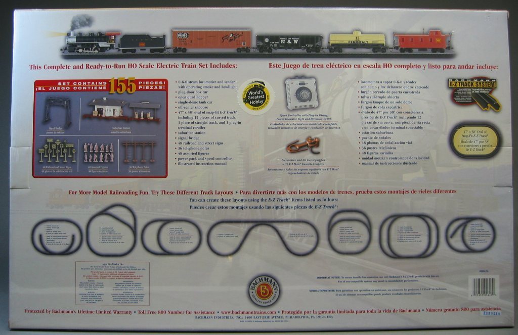 BACHMANN 626 HO CHATTANOOGA THE DIXIE LINE TRAIN SET steam engine