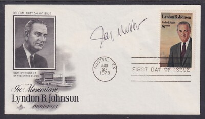 Jeffrey Miller, American Comic Strip Creator of Tank McNamara, signed LBJ FDC
