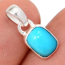 Natural Kingman Turquoise 925 Sterling Silver Pendants Jewelry CP74745