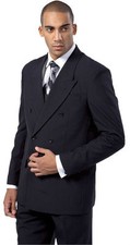 Men's 2 Piece Double Breasted Solid Color Suit  Style 901P