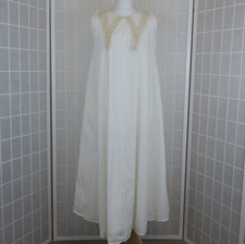 Zara Midaxi Dress Sze S White Cotton Cream Lace Pointed Collar Sleeveless Summer