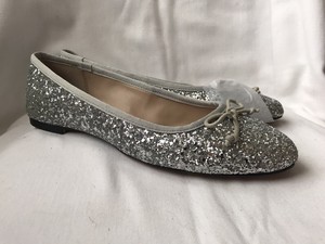 silver sparkly ballet pumps