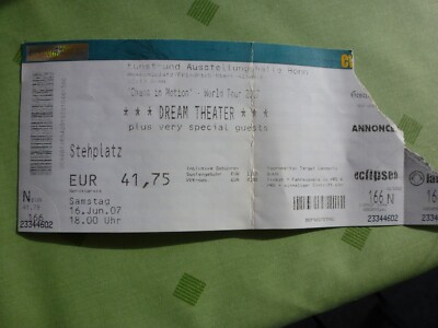 Dream Theater   chaos in motion - Konzertkarte Juni 2007 - Bonn - gut
