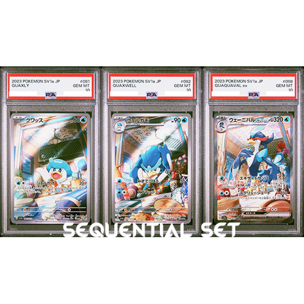 PSA 10 Quaxly Quaxwell Quaquaval ex SAR Sequential Set Pokemon