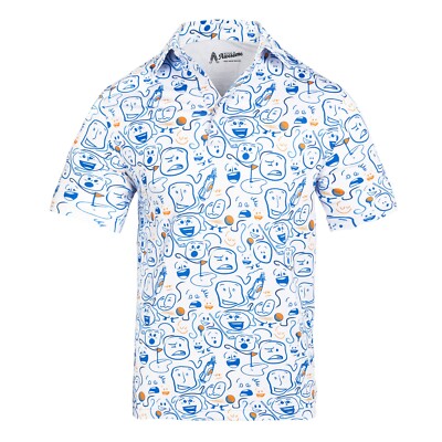 Herren Royal and Awesome Golf Gesichter Poloshirt Leistung lustig Golf Oberteil S - 3XL