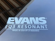 EQ3 Evans USA 24  Bass Drum Better Clear + Re...