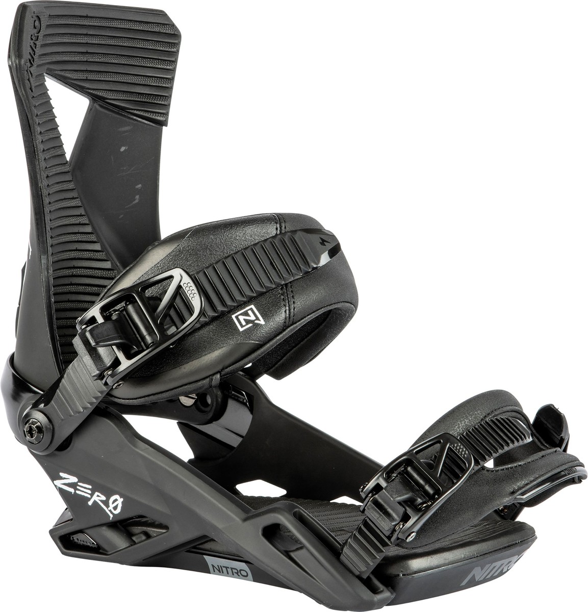 Nitro ZERO ULTRA BLACK ビンディング L Nitro Zero Men's Snowboard Bindings, Ultra Black, Large MY24