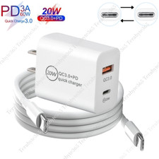 USB C Fast Charger PD USB C To Type C Cable 20W Power Adapter For iPhone 15/Plus