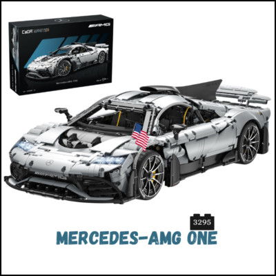 NISB Licensed Mercedes-AMG ONE, Race Car w/ RC, 1:8 Scale Building Blocks Toy