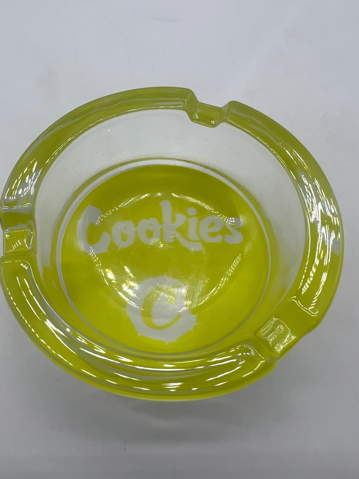 3.5 Inch Extra Heavy Yellow Glass Ashtray Cookies Brand New! eBay