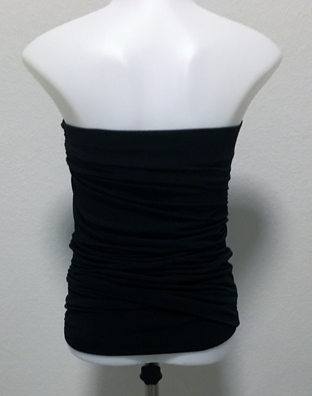 BCBGeneration Strapless Draped Black Top Stretch … - image 2