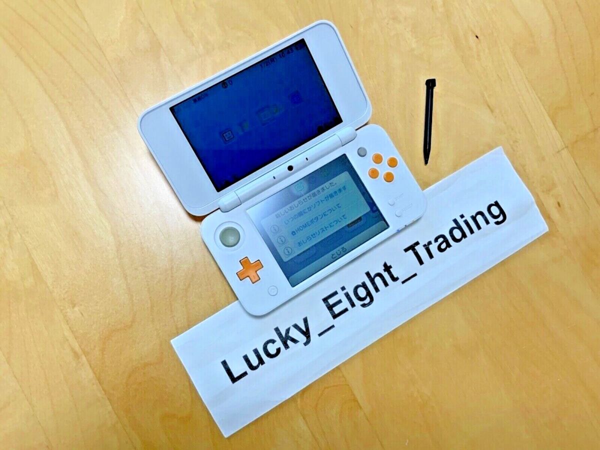 løg Vi ses Solformørkelse New Nintendo 2DS XL LL White Orange Console Stylus Japan ver [H] | eBay