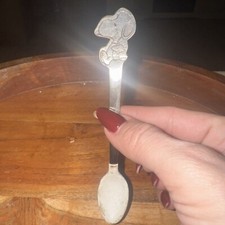 Vintage Peanuts Snoopy Woodstock Stainless Danara Baby Spoon 1965 Soft Tip