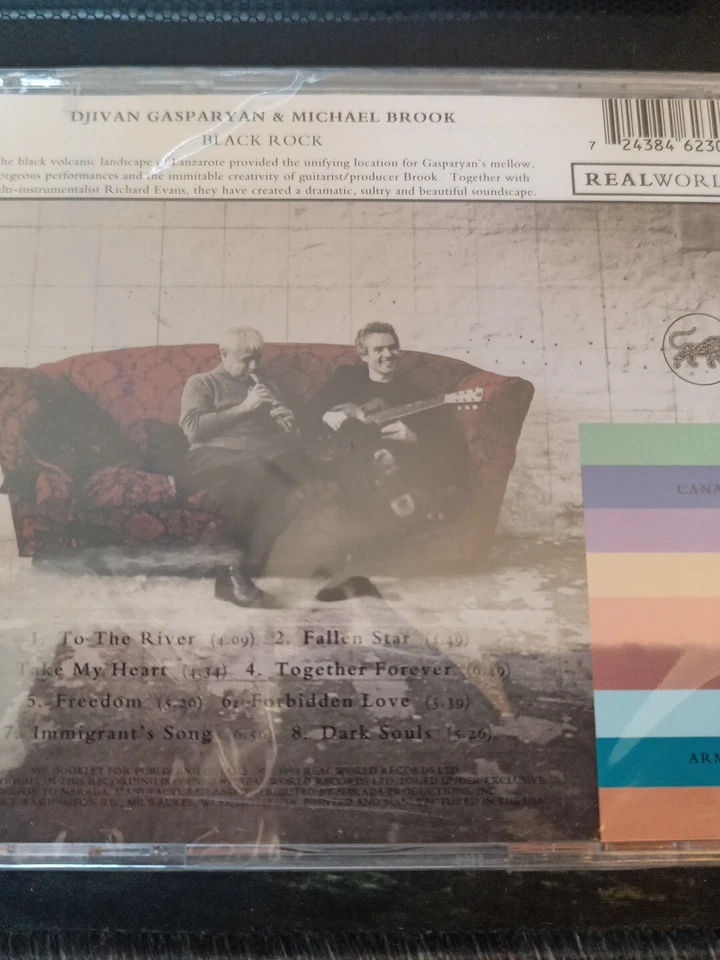 DJIVAN GASPARYAN / MICHAEL BROOK - Black Rock (CD) 1998 RW6230 NEW / SEALED Foto 2 de 3