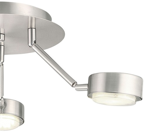 2er Set Plafoniera Spot Rotondo Faretto da Soffitto 3-Flammig Braccia Regolabile - Foto 11 di 11