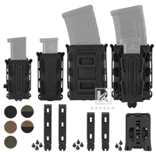 KRYDEX Soft Shell Mag Pouch Magazine Carrier with Clip for 5.56mm 7.62mm 9mm Mag