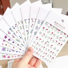 Floral Blossom Flower Nail Stickers Blossom Branches Flowers Leaf Nail Decals