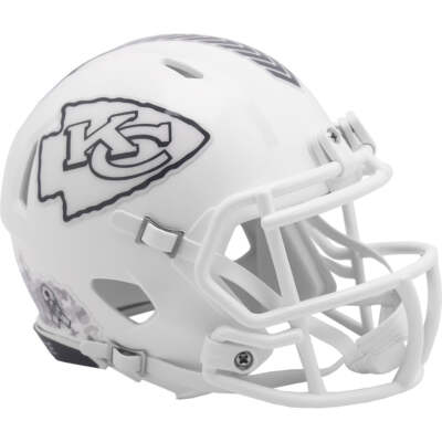 Kansas City Chiefs Salute To Service 2024 Riddell Speed Mini Football Helmet 