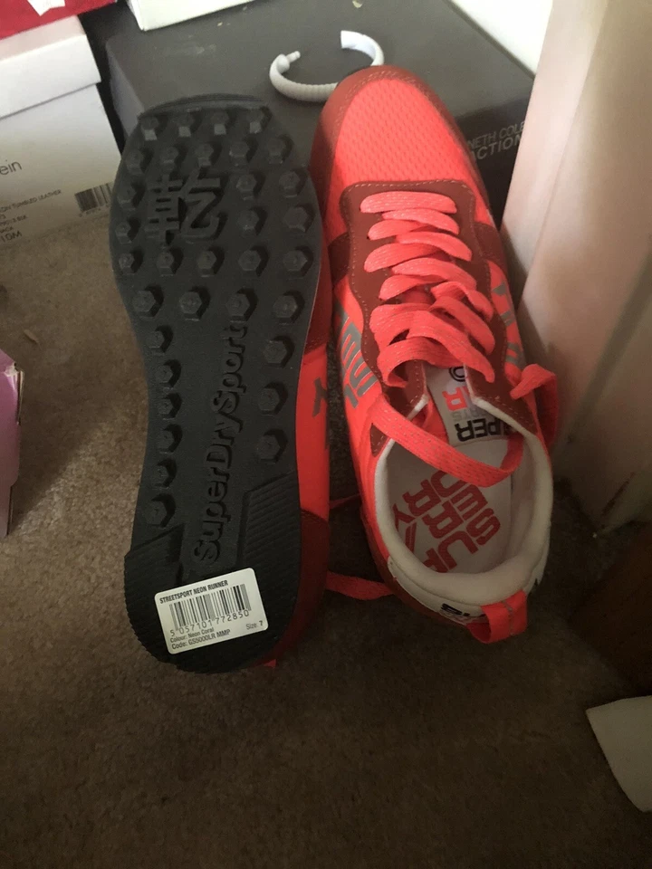 Superdry StreetSport Orange Neon Women Lace Up Shoes EU 40 US 9 UK 7 - Imagem 2 de 4